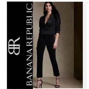 Banana Republic Velour Black Slim Fit Pants Size 32, Stretchy, Stylish